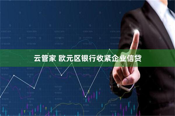 云管家 欧元区银行收紧企业信贷